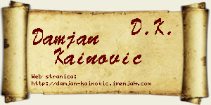 Damjan Kainović vizit kartica
